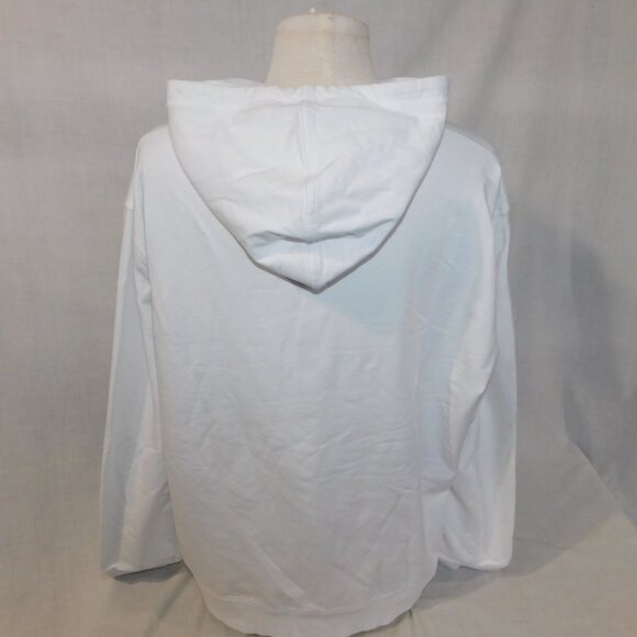 Northern Reflections Womens XL White Hoodie Blue Loon Logo Graphic - Picture 8 of 10